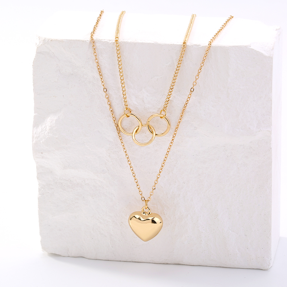 European And N Collarbone Necklace Multi-layer Necklace Love Double-layer Decoration Ins