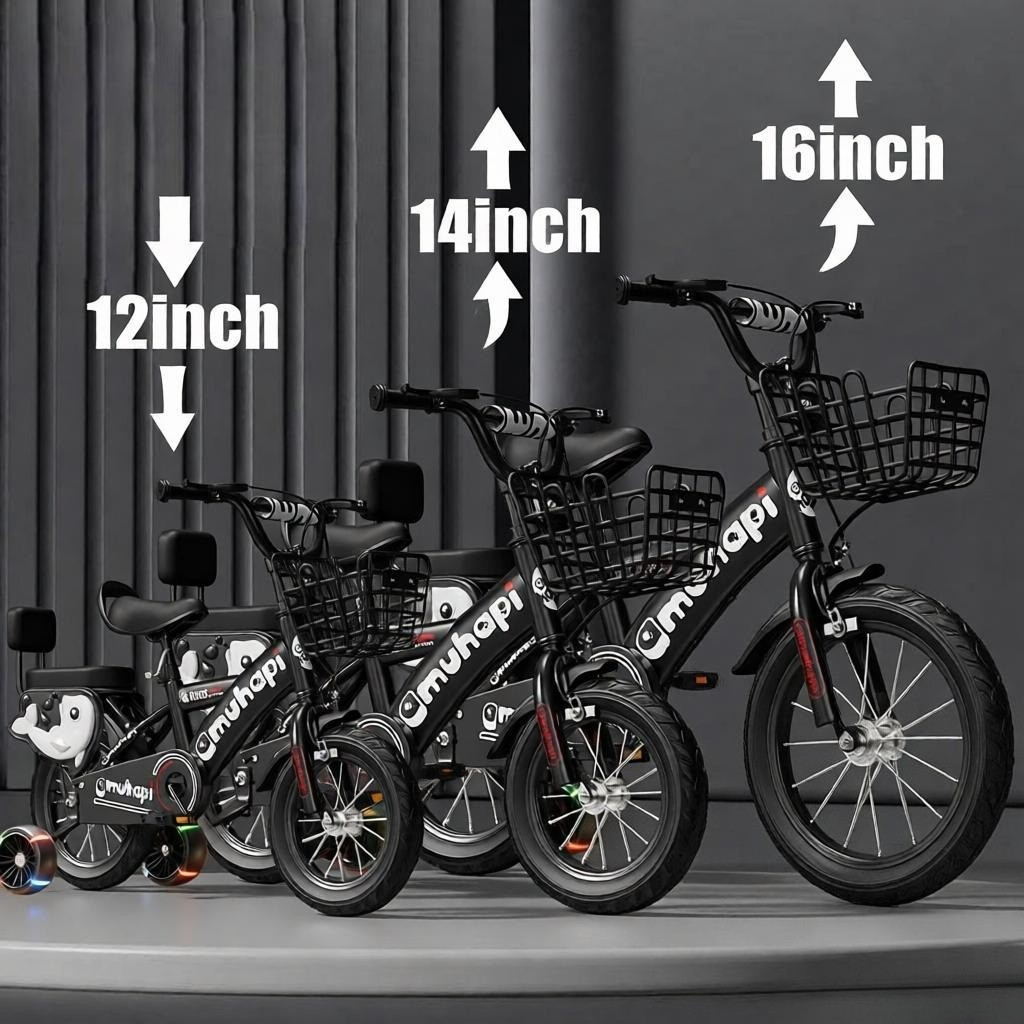 12 14 16 Inch Kids Bike Bicycle Children Boys Cycling Removable Stabilisers — image 8