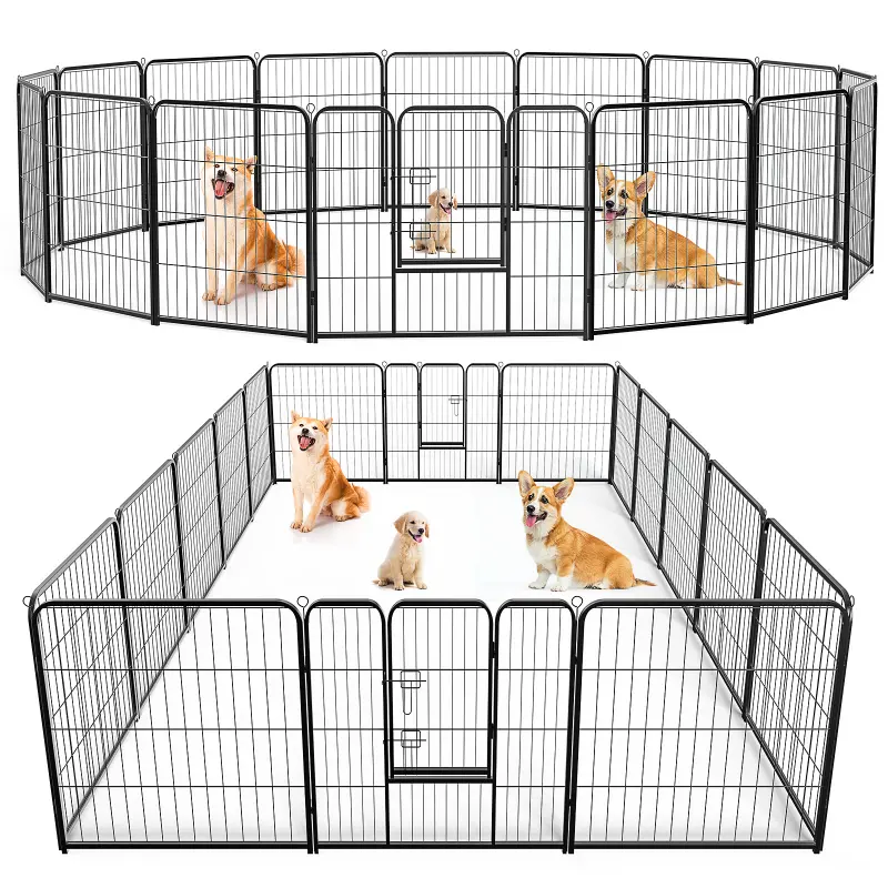 Dog Playpen Indoor Fence Height Metal Exercise Pen With Door Small