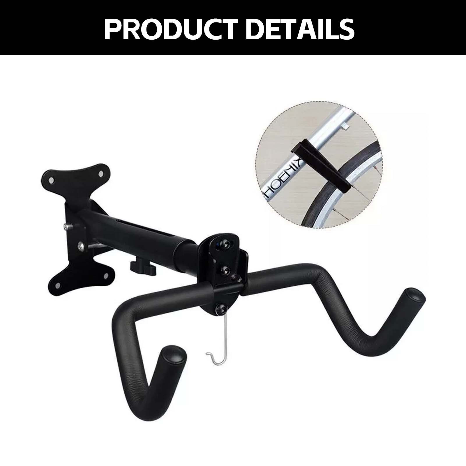 2pcs Bike Storage Hanger Wall Mounted Bicycle Hook Rack Garage Stand Tool — image 12