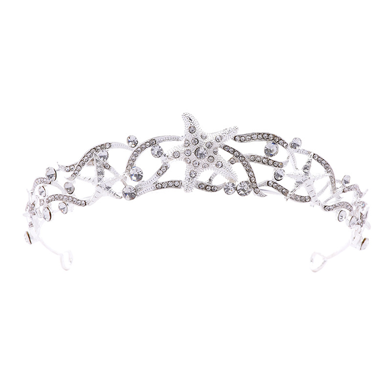 Title 3, Baroque Simple Elegant Crown Bridal Headdress F...