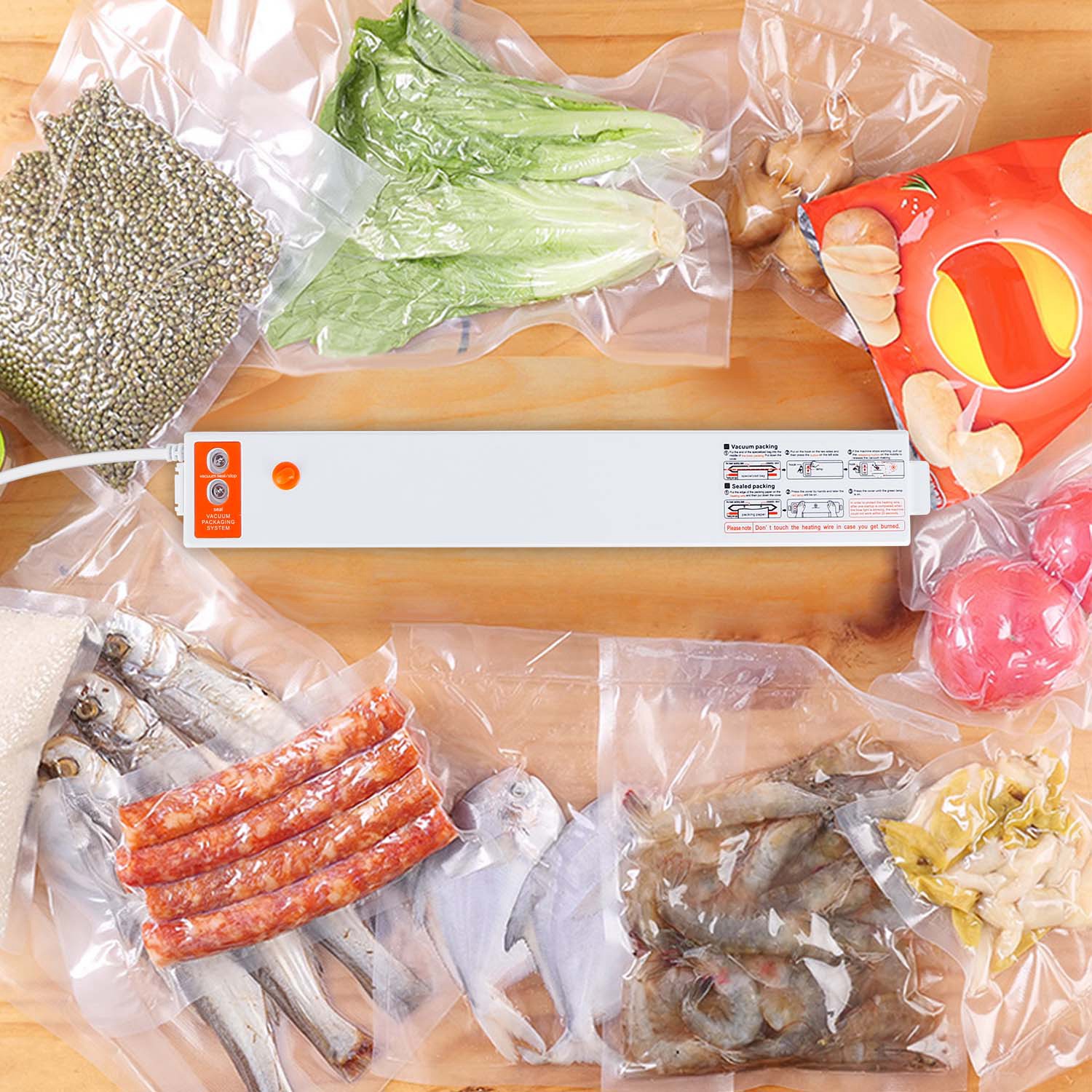 Electric Vacuum Sealer Machine Household Automatic Food Vacu view 9