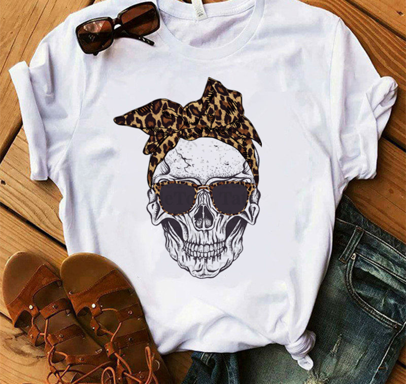 Title 8, Ladies Fashion Skull Top T-shirt Hip Hop Retro ...