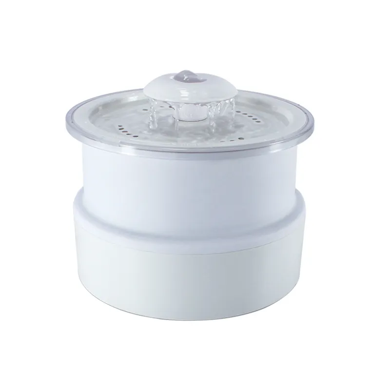 Foldable Pet Drinking Fountain Luminous Automatic Drinking Fountain - White