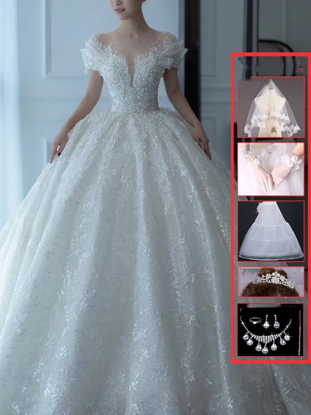 Off Shoulder French Main Wedding Dress Style3 - Shop at LoveMi