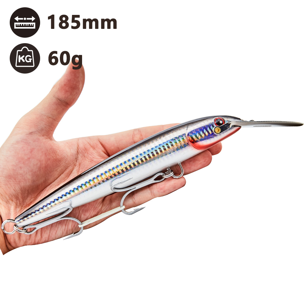 Iron Tongue Plate Mino Large Clear Needle Bait