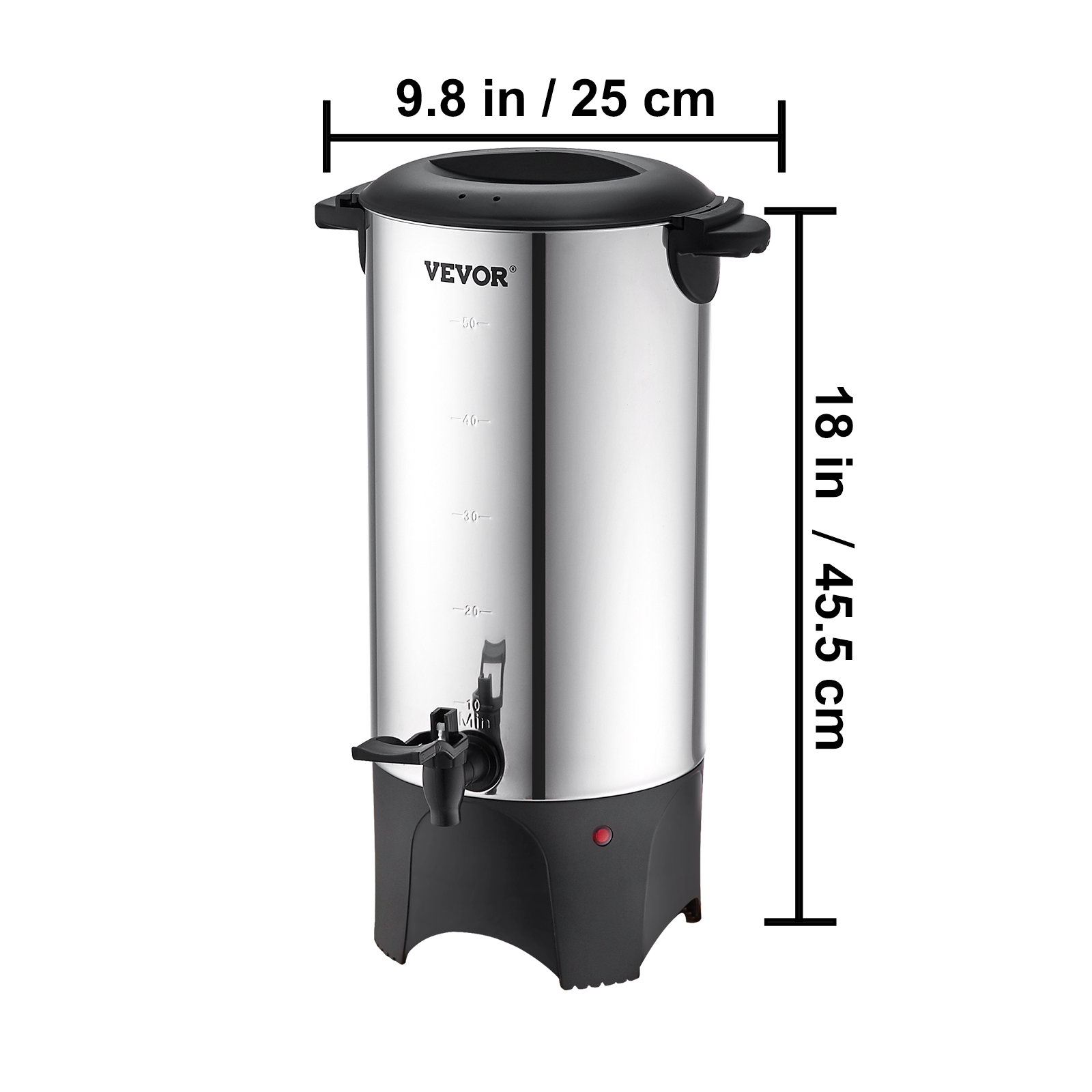 VEVOR Commercial Coffee Urn 50 Cup Stainless Steel Coffee Dispenser Fast Brew image 5