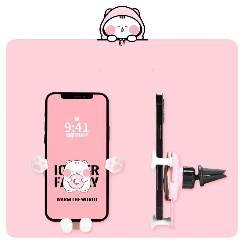 Car Bracket Car Navigation Cartoon Cute Women