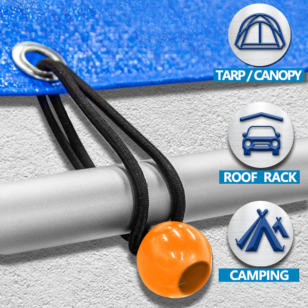 32-piece Set Of Rope Hooks, Elastic Ropes For Outdoor Awnings