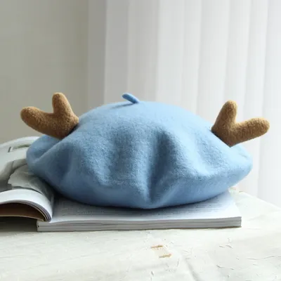 Women's Fashion Japanese Forest Retro Beret - Sky Blue