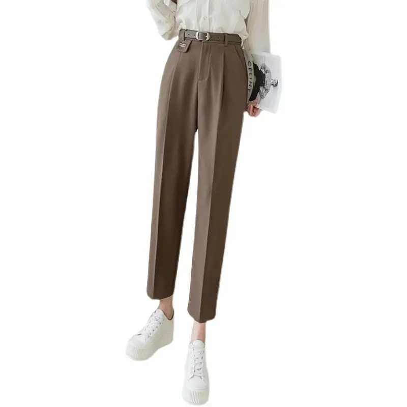 Female Professional Straight Loose Suit Harem Pants High Waist
