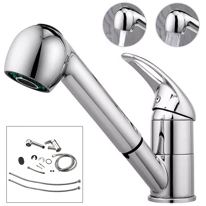 360 Kitchen Tap Sink Mixer Taps Pull Out Spout Spray Single Lever Modern Mono