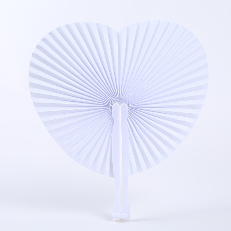 Title 4, Wholesale White Love Heart Blank Paper Fans for...