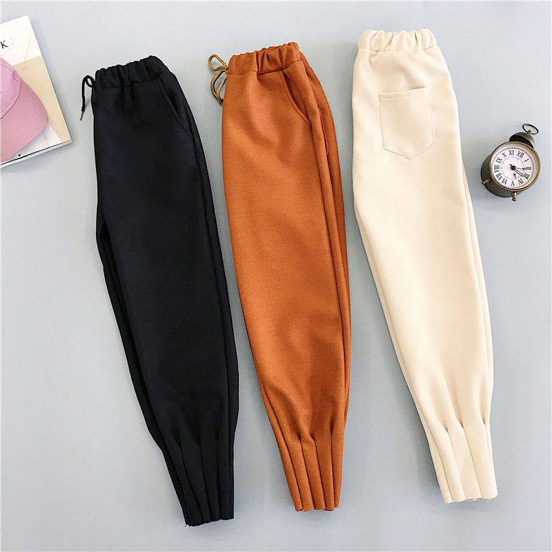 Title 2, Ladies casual woolen high-waisted harem pants