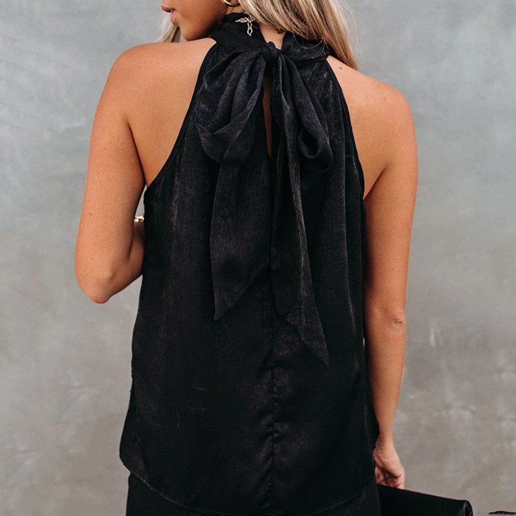 Temperament Lace-up Vest Pullover Sleeveless