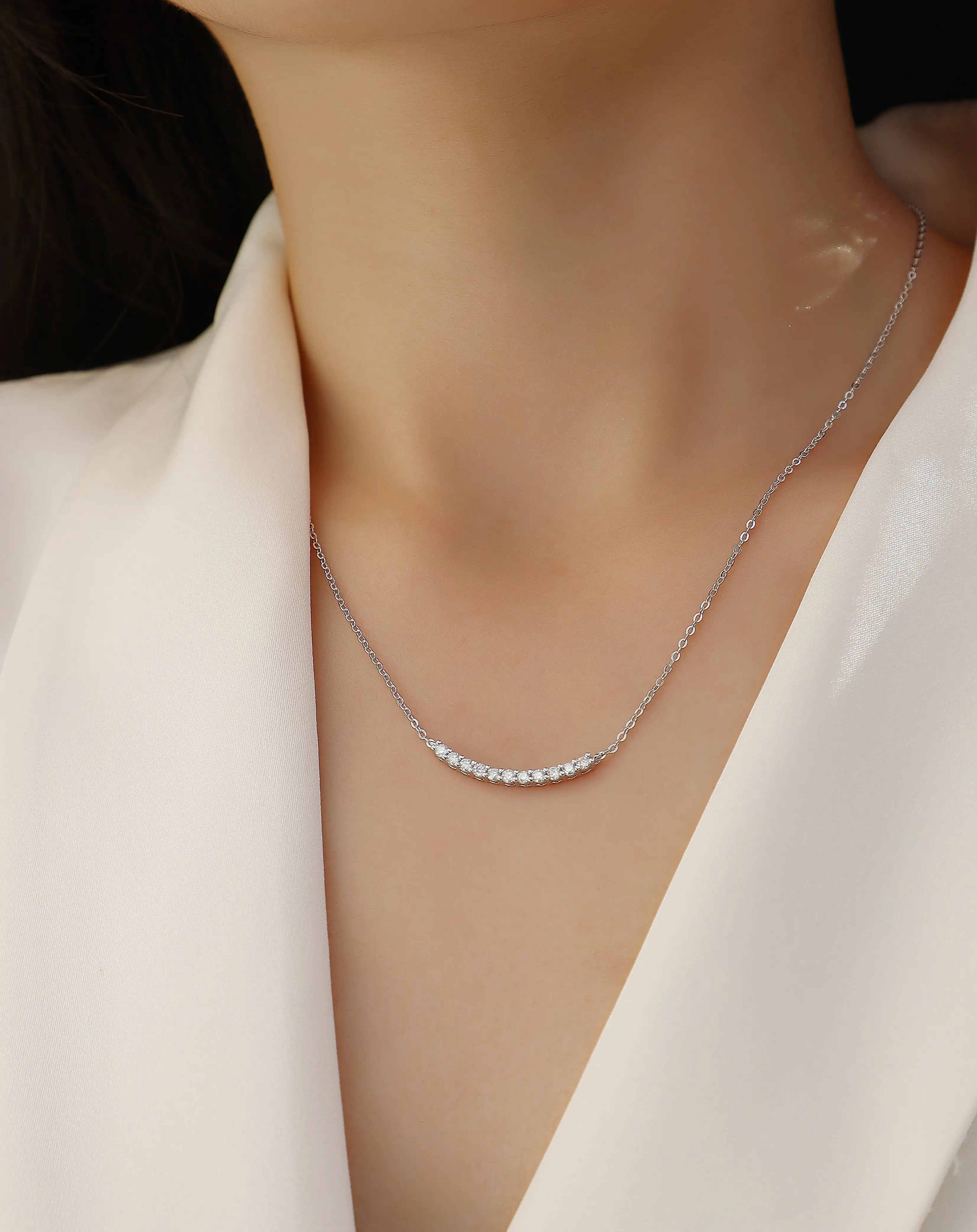 1Relaxed Feel - A Fashionable And Luxurious Diamond Jewelry Pendant Set With Moissanite S925 Sterling Silver Prohibit Tk Sales