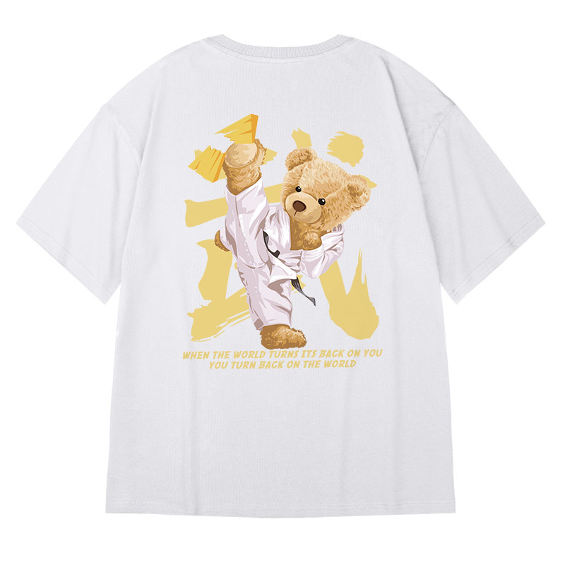 Title 4, Ins Hong Kong Style Bear T-shirt Large Size Hal...