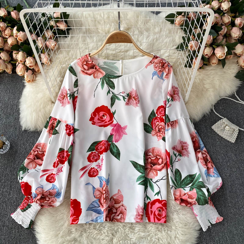 Title 2, Printed Retro Hong Kong Style Blouse