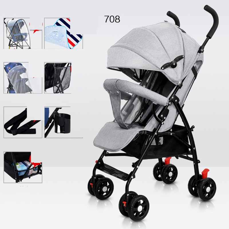 Sit And Lie Down Baby Portable Folding Simple Trolley — foto 6