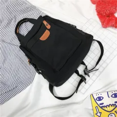Super Korean Style Simple Girl Campus High School Student Schoolbag - Black - View 1