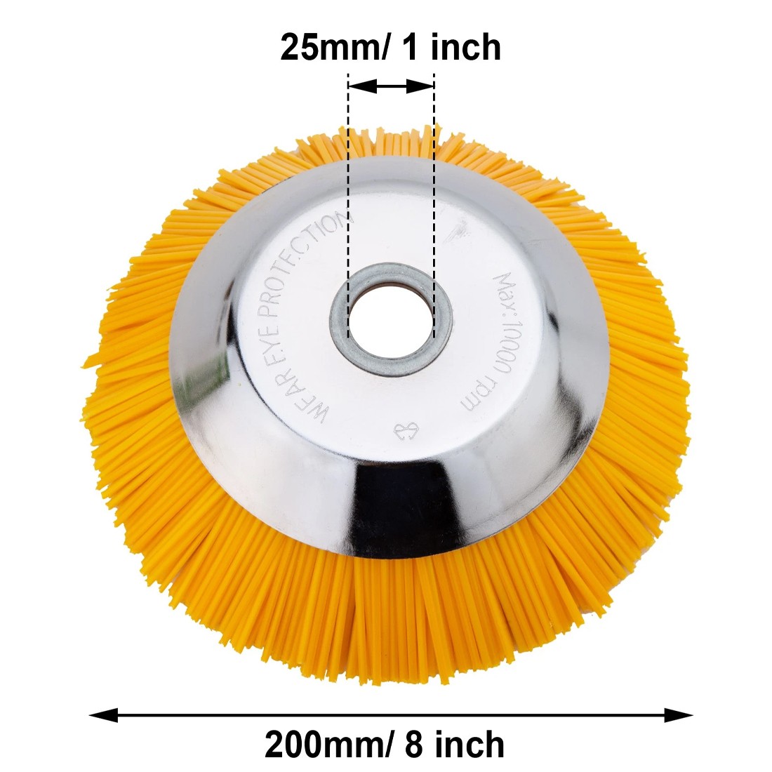 8 Inch Nylon Brushcutter Strimmer Brush Head For Moss And Path Weed Removal UK