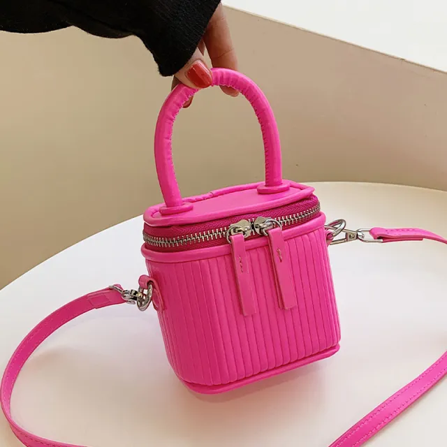Textured Small Bag Female Hand Bag Western Style One shoulder Diagonal Small Square Bag Red - Shop at LoveMi
