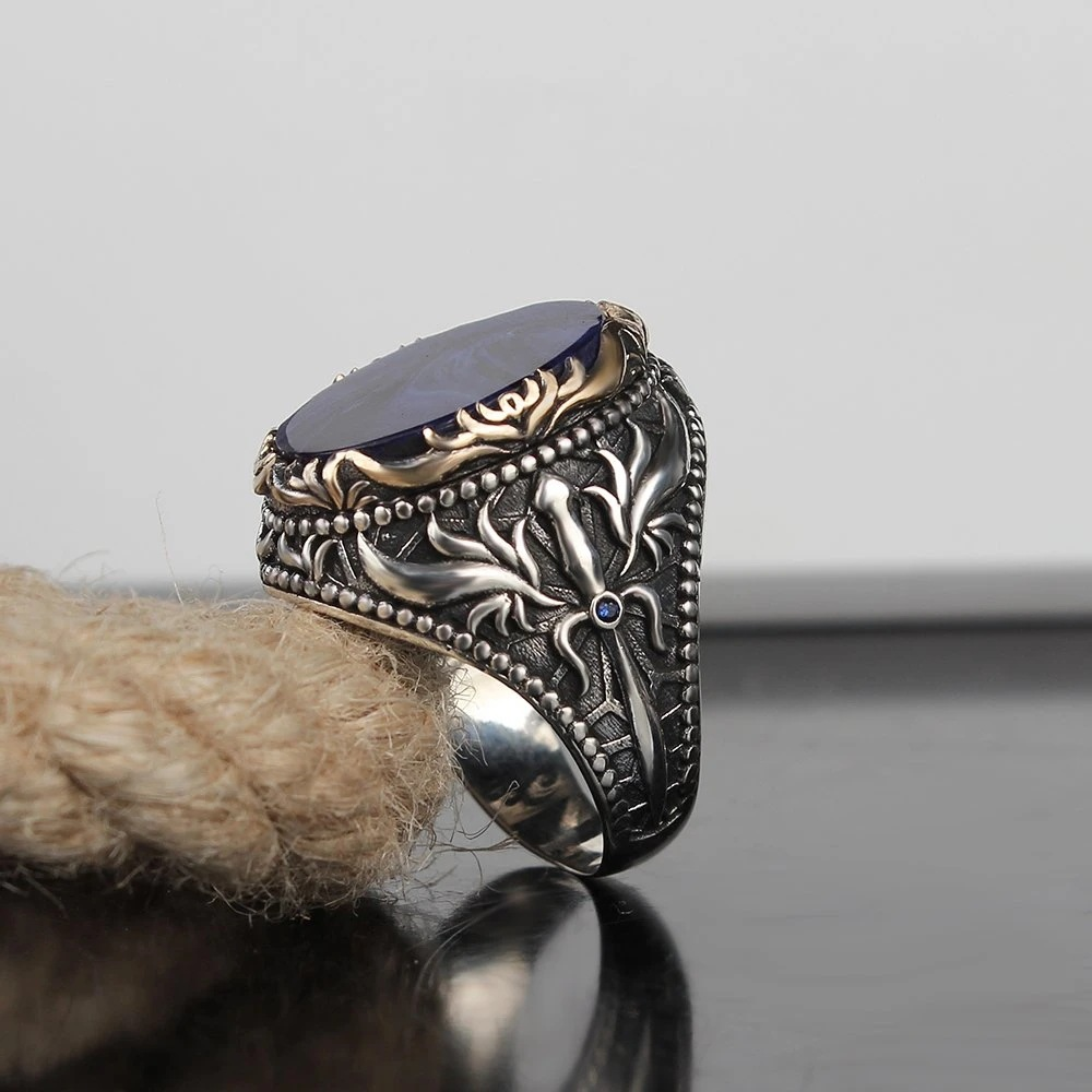 Title 2, Vintage Muster Antiker Geometrischer Ring, zwei...