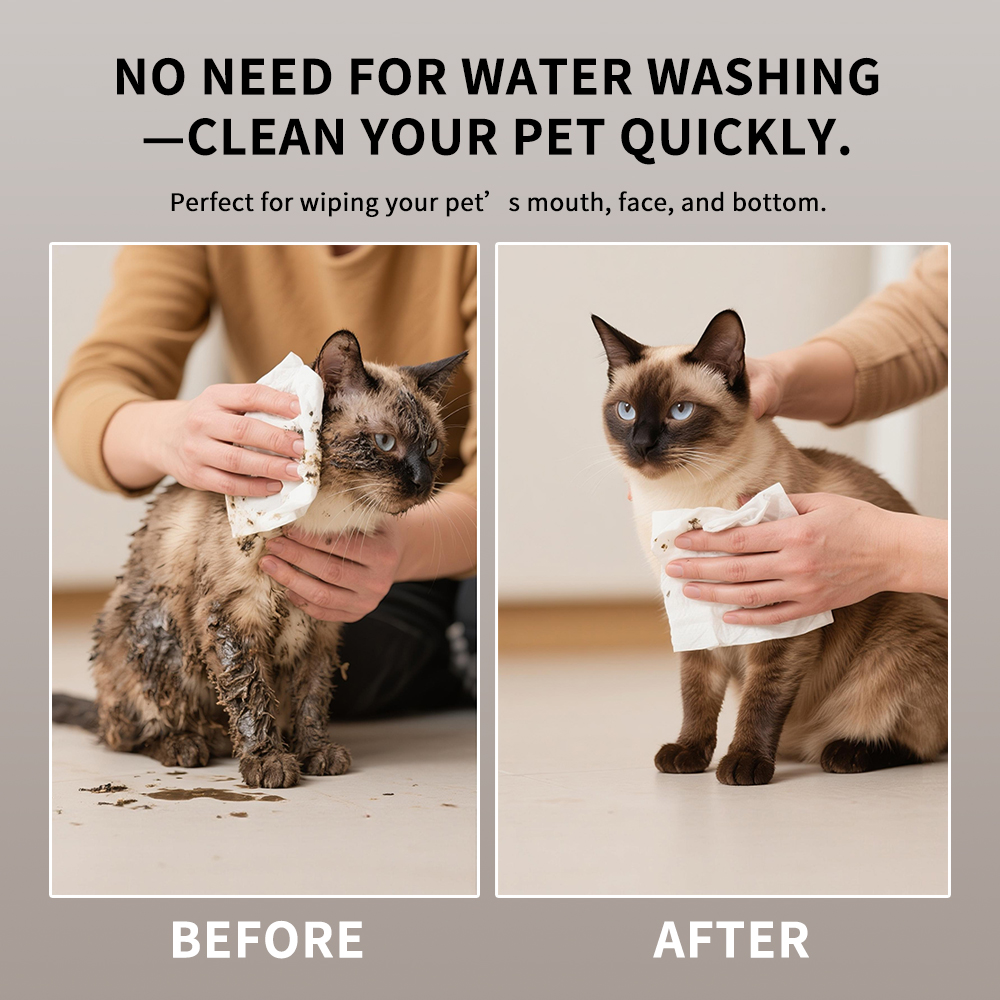 80-Count Alcohol-Free & Fragrance-Free Pet Wipes, Soft Cleaning For Dogs & Cats, Daily Grooming Wipes For Paws, Body & Tear Stains
