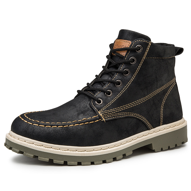 Title 2, Herren Martin Boots für Herbst und Winter Warme...