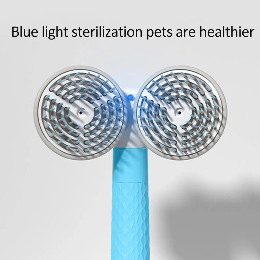 Pet Cat Brush Dog Slicker Brush Double-headed Negative Ion One-button Self Cleaning Dog Cat Hair Removal Pets Products – image 8