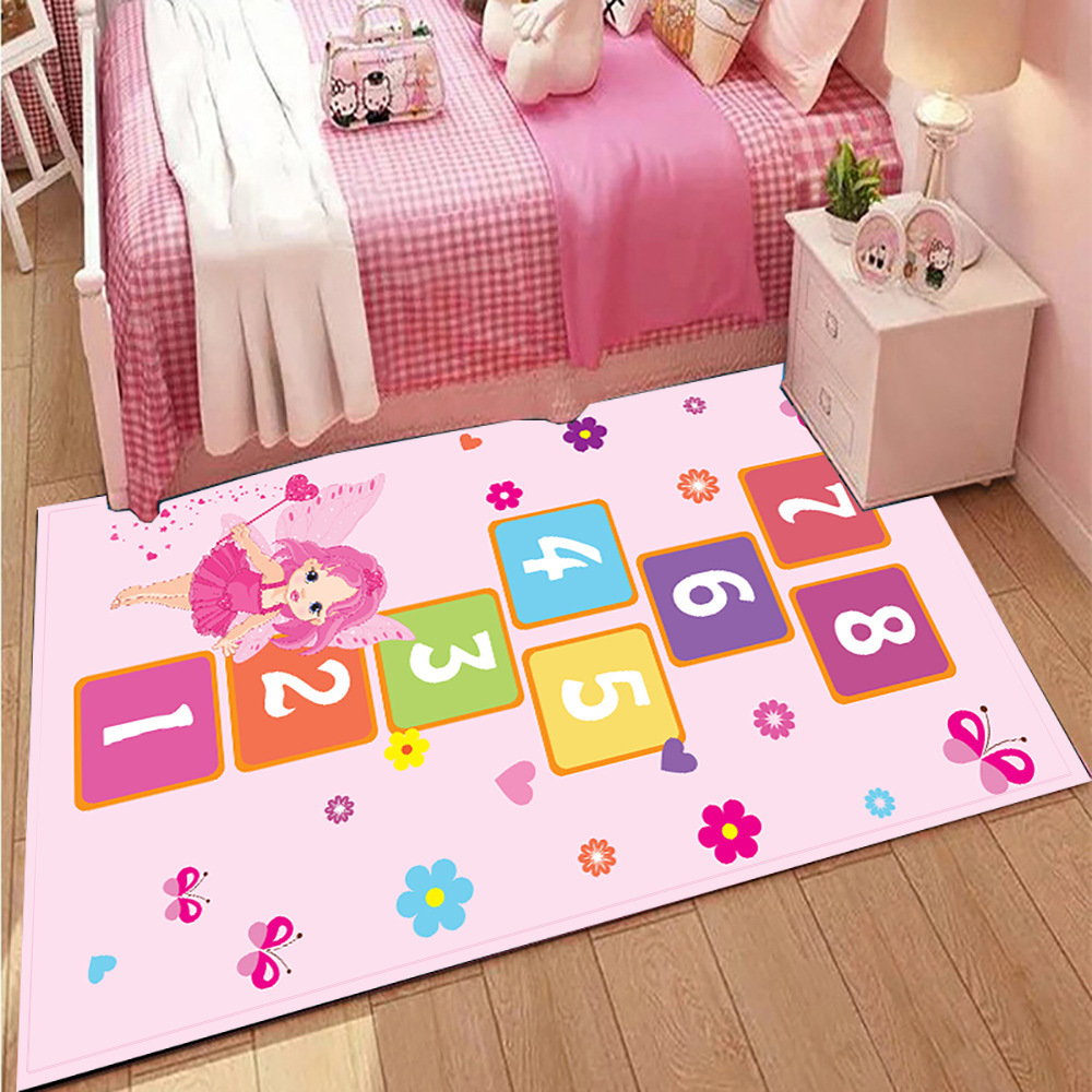 Cartoon Bedroom Floor Mat Flannel Absorbent Mat
