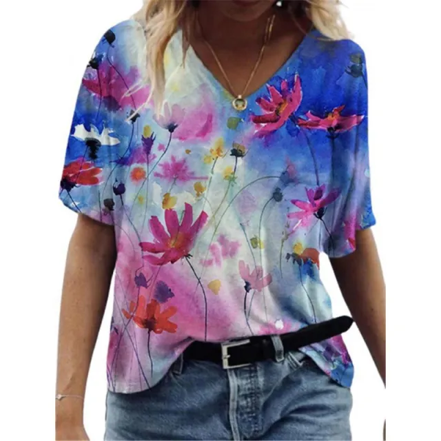 Flower Painting Printed T shirt For Women Junyu210035 - Shop at LoveMi