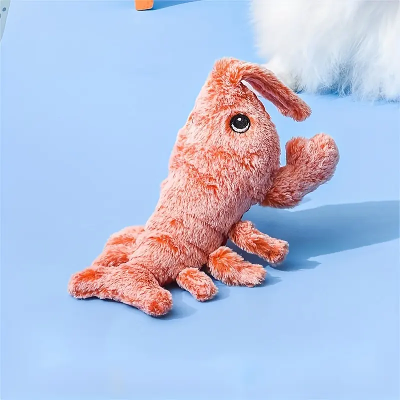 Pet Gravity Shrimp Plush Toy USB Charging Simulate Lobster Electric