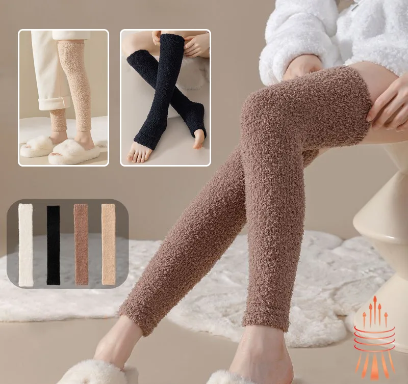 Winter Warm Plush Socks Women Dual-purpose Protection Heel