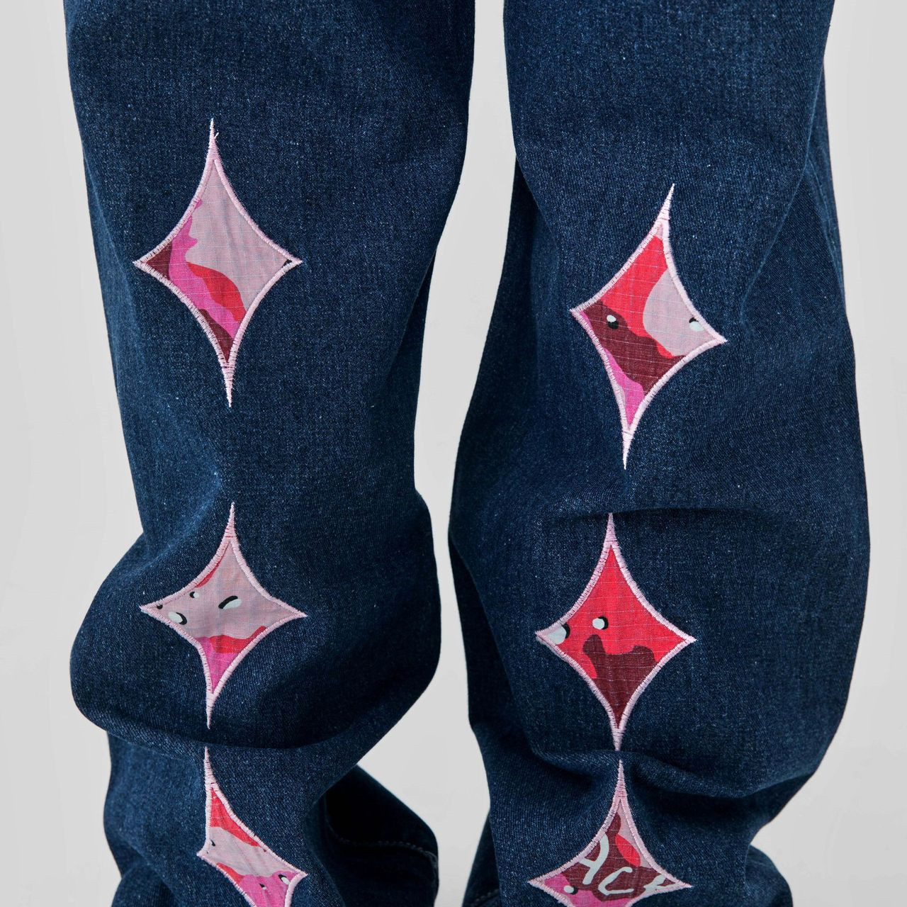 Washed Vintage Loose Straight Trousers For Women