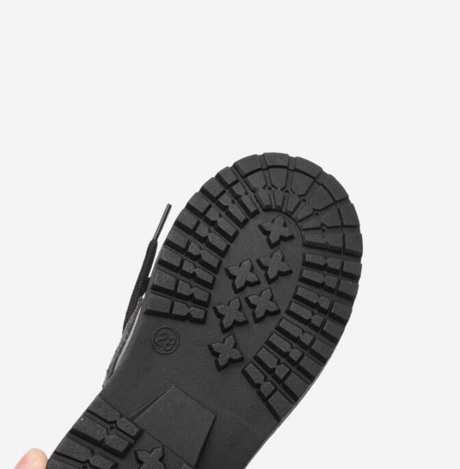 Children's Autumn New Casual Pure Black Leather Shoes — foto 3
