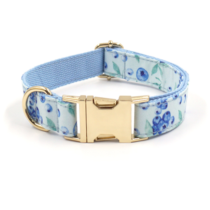 Cute Blueberry Print Pet Out Chest And Back Leash Set Collar - Shop at LoveMi