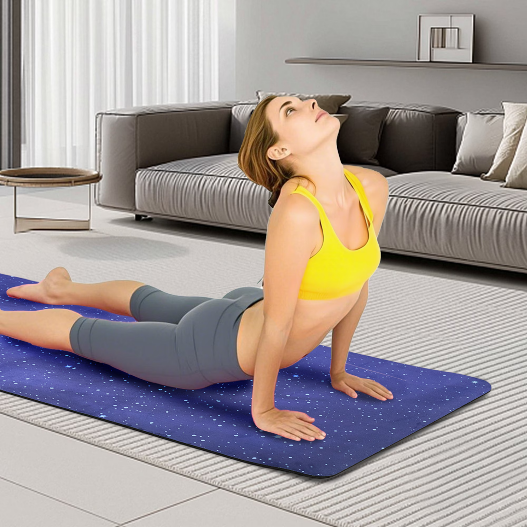 Yoga Mat, Exercise Yoga Mat Print With Non-Slip Design, Professional TPE Exericise Mat, 72 X 24 Multi-Purpose Workout Mat For Women, Pilates Fitness And Floor Exercises