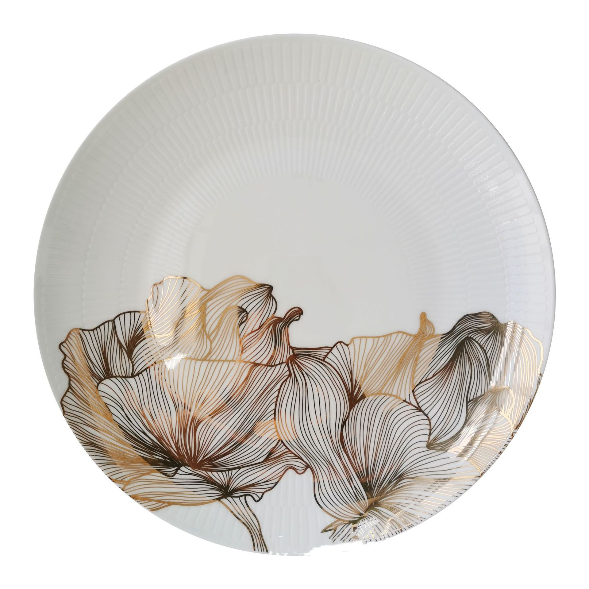 Creative Relief Bloom Household Cold Dish Plate Noodle Bowl Tableware