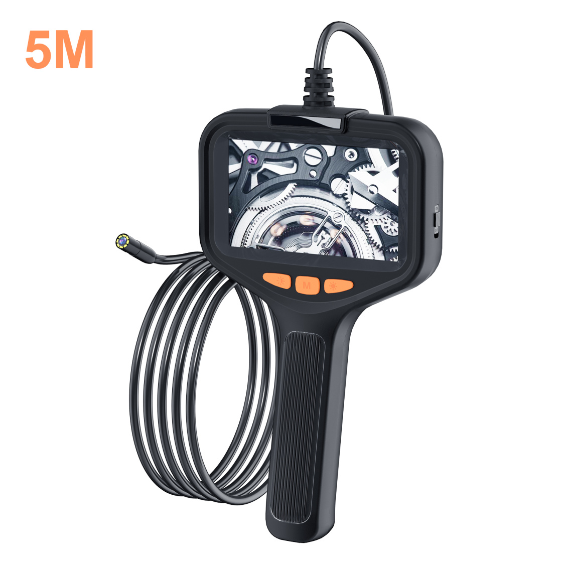 Borescope With Light, Industrial Endoscope Inspection Camera  With Light - 2,5,10m Snake Camera For Automotive, Aircraft, And Pipe Inspection - Portable Boroscope With Led Lighting For Clear 