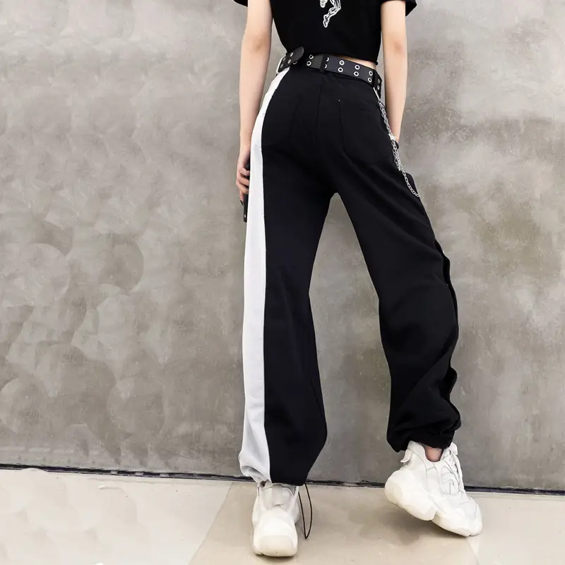 Drape Mopping Splicing Casual Pants Thin Suit Trousers
