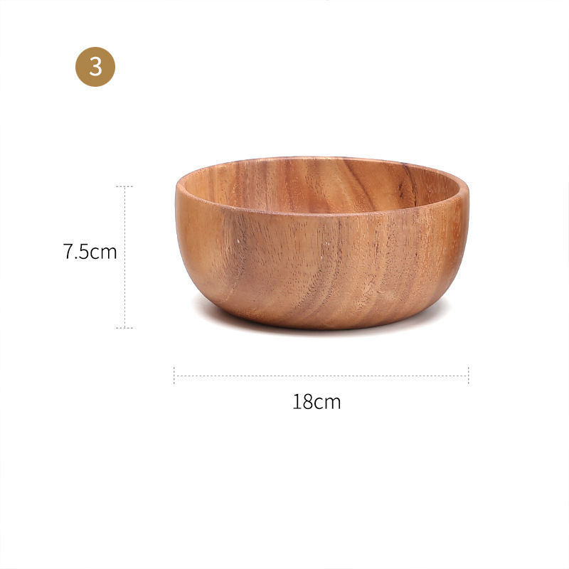 Large And Small Log Rice Bowl Tableware Hotel Restaurant Kitchen - Image 8
