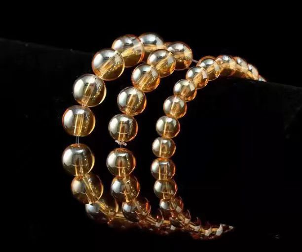 Yellow Crystal Bracelet Exhibition With Golden Yellow Crystal Beads - Image 2