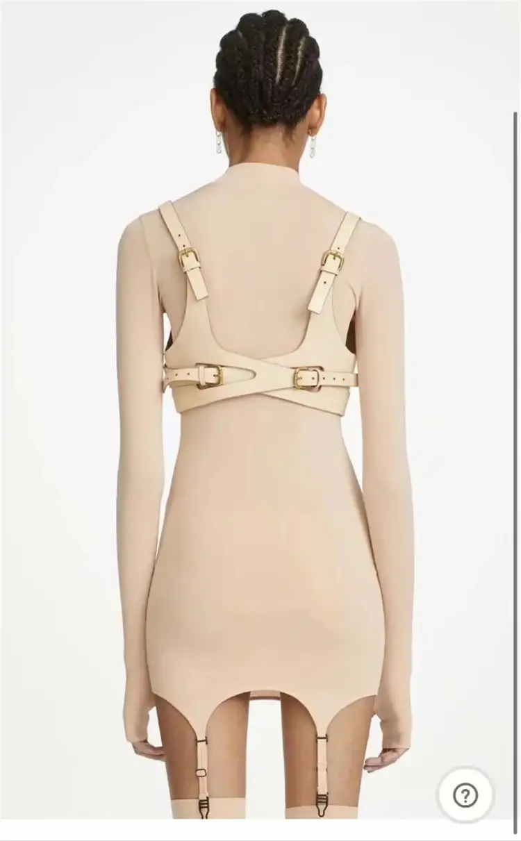 Sexy  Suspender Elastic Wrap Hip Skirt