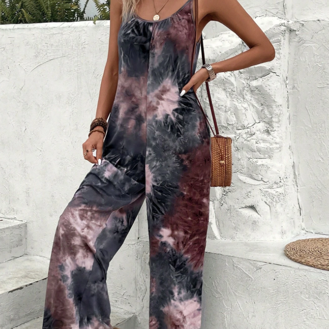 Wide Leg Print Jumpsuit