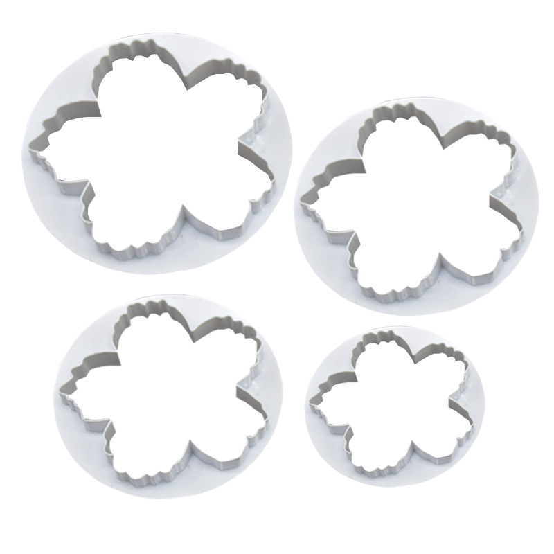 Title 2, Baking Tool 4PCs Peony Flower Fondant Cake Prin...