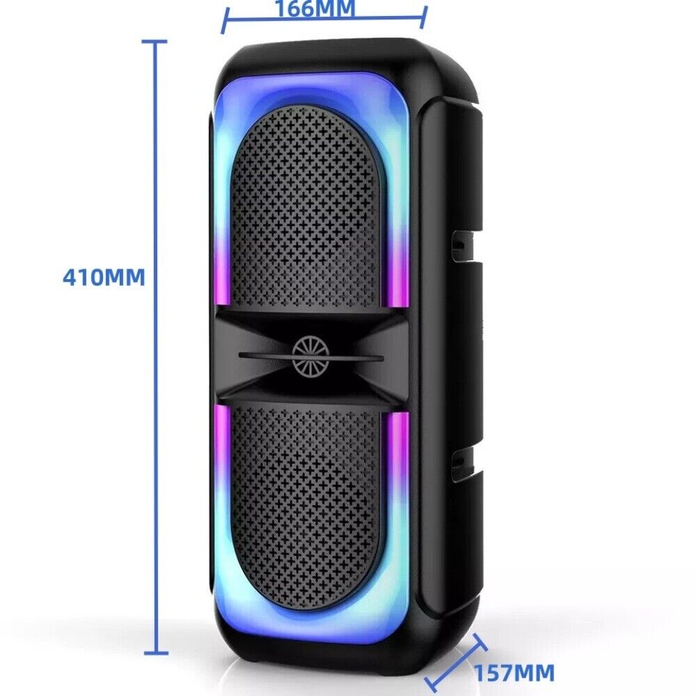 High Bass TWS Wireless Bluetooth Speakers Portable Subwoofer Outdoor Party RGB
