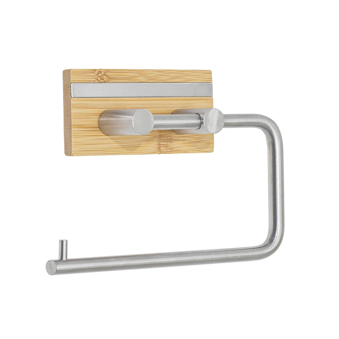 Flavio Toilet Paper Dispenser, Stick-on, Brown