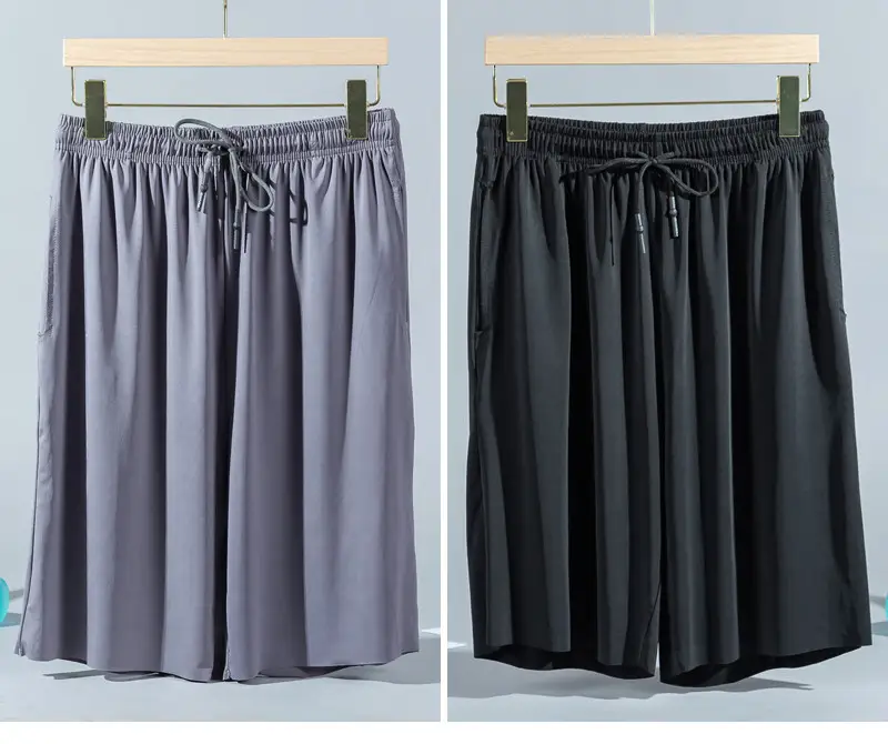 Pajamas Men's Summer Ice Silk Shorts Thin Style Wear Loose Sports And Leisure Shorts Large Underpants Air Conditioning Capris