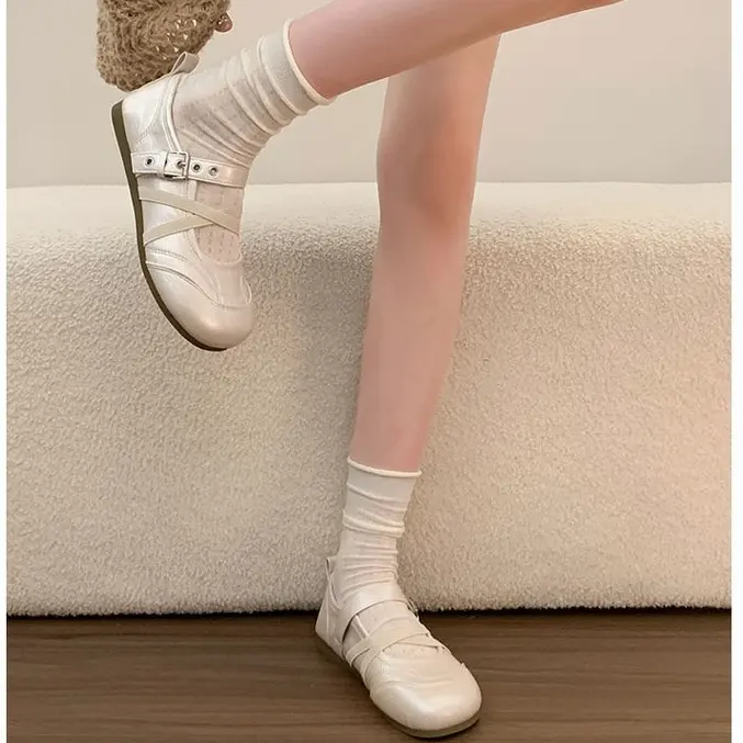 Women Minimalist Elegant Ballet Style Leather Shoes